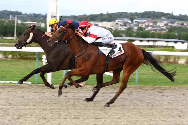 Photo d'arrivée de la course pmu PRIX EQUIDIA CLUB à DEAUVILLE le Mardi 6 août 2019