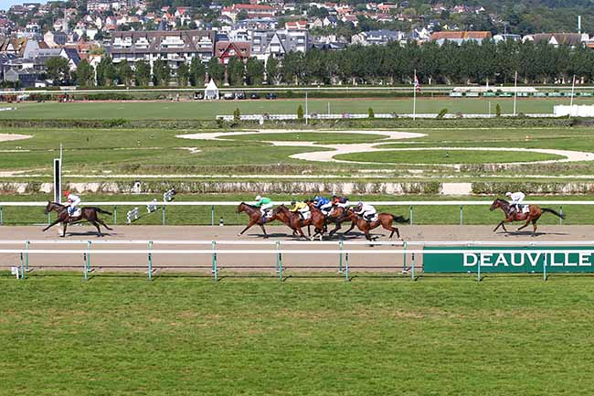 Photo d'arrivée de la course pmu PRIX DES ROUGES à DEAUVILLE le Samedi 24 août 2019