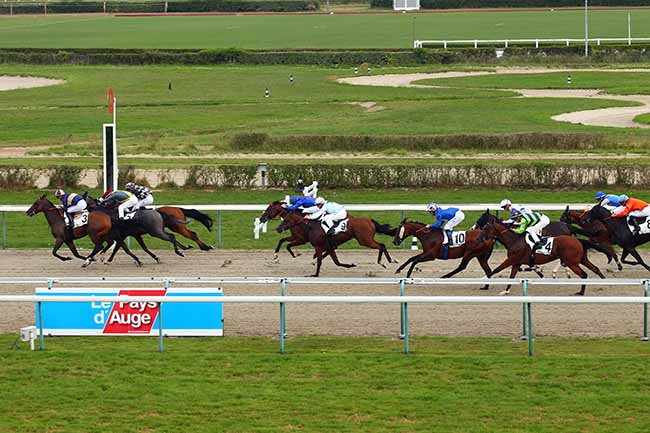 Photo d'arrivée de la course pmu PRIX DU BOCAGE NORMAND à DEAUVILLE le Mercredi 28 août 2019