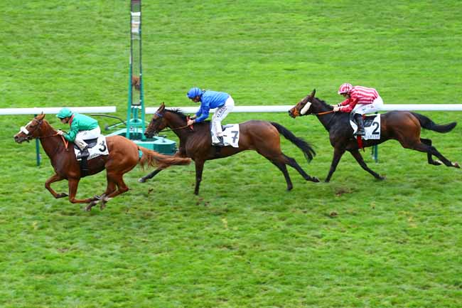 Photo d'arrivée de la course pmu PRIX CASIMIR DELAMARRE à LONGCHAMP le Dimanche 20 octobre 2019