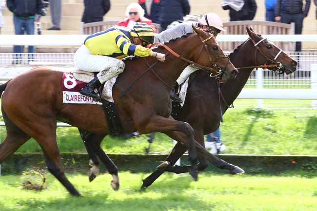 Photo d'arrivée de la course pmu PRIX DU LIEU BILL à CLAIREFONTAINE le Lundi 21 octobre 2019