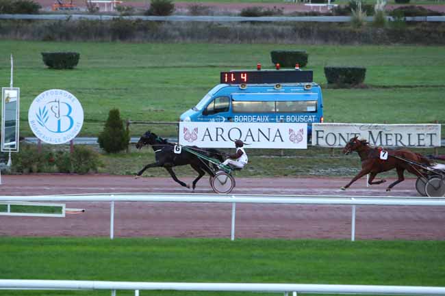 Photo d'arrivée de la course pmu PRIX MOET & CHANDON à BORDEAUX-LE BOUSCAT le Mardi 12 novembre 2019