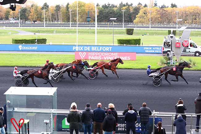 Photo d'arrivée de la course pmu PRIX DE BELFORT à PARIS-VINCENNES le Jeudi 14 novembre 2019