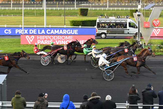 Photo d'arrivée de la course pmu PRIX DE LA CAMARGUE à PARIS-VINCENNES le Mercredi 27 novembre 2019