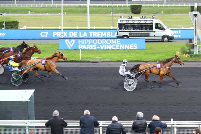 Photo d'arrivée de la course pmu PRIX DE LA TREMBLADE à PARIS-VINCENNES le Mardi 17 décembre 2019