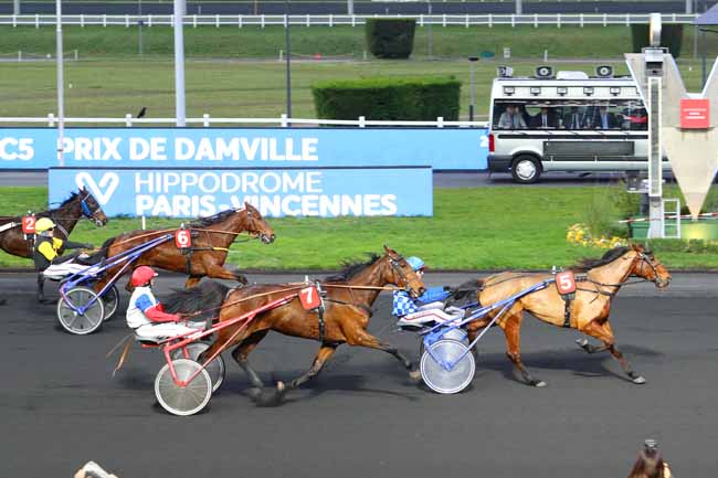 Photo d'arrivée de la course pmu PRIX DE DAMVILLE à PARIS-VINCENNES le Samedi 28 décembre 2019