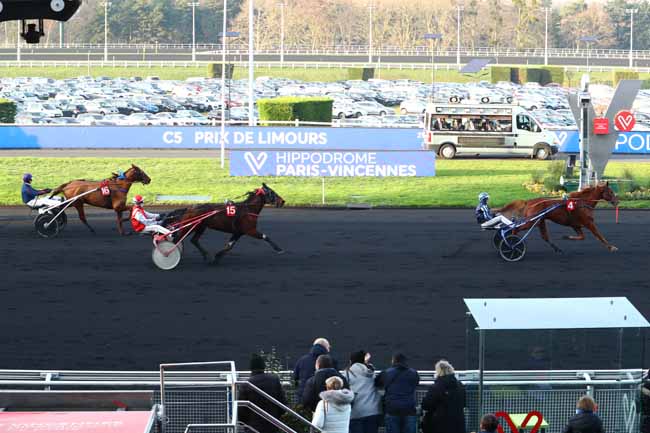 Photo d'arrivée de la course pmu PRIX DE LIMOURS à PARIS-VINCENNES le Dimanche 29 décembre 2019