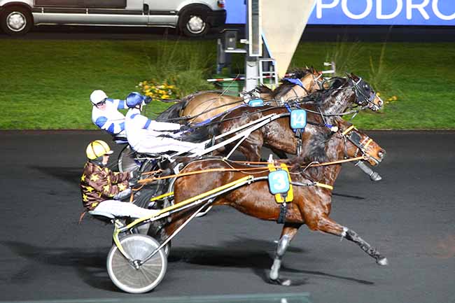 Photo d'arrivée de la course pmu PRIX D'AUBERVILLIERS à PARIS-VINCENNES le Lundi 6 janvier 2020