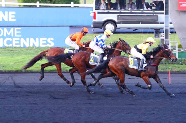 Photo d'arrivée de la course pmu PRIX DE BOLLENE à PARIS-VINCENNES le Vendredi 10 janvier 2020