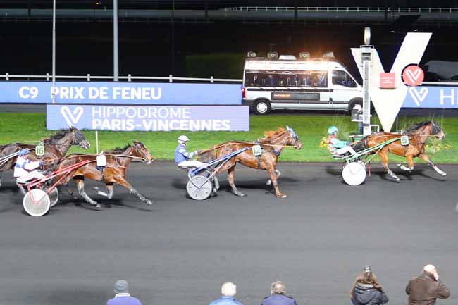 Photo d'arrivée de la course pmu PRIX DE FENEU à PARIS-VINCENNES le Samedi 11 janvier 2020