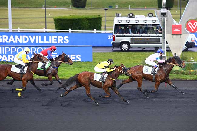 Photo d'arrivée de la course pmu PRIX DE GRANDVILLIERS à PARIS-VINCENNES le Lundi 13 janvier 2020