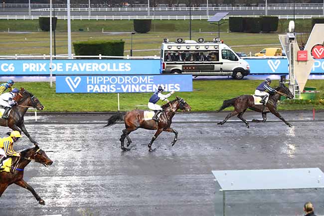 Photo d'arrivée de la course pmu PRIX DE FAVEROLLES à PARIS-VINCENNES le Lundi 27 janvier 2020