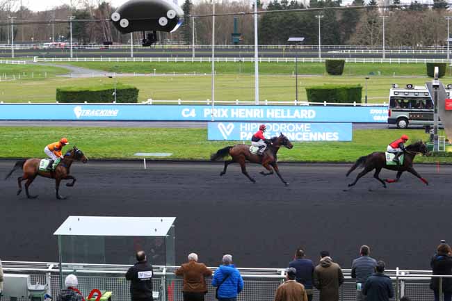 Photo d'arrivée de la course pmu PRIX HENRI HELLARD à PARIS-VINCENNES le Lundi 3 février 2020