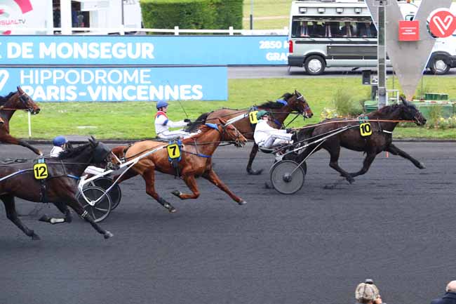 Photo d'arrivée de la course pmu PRIX DE MONSEGUR à PARIS-VINCENNES le Samedi 8 février 2020