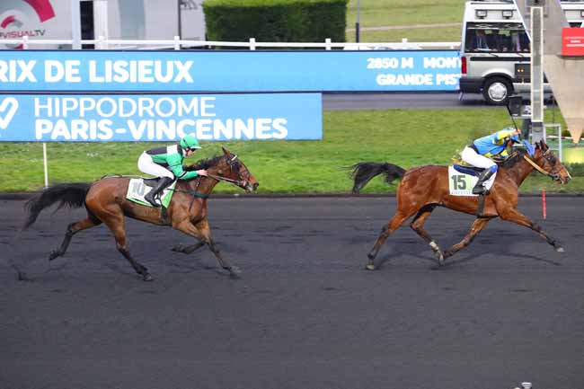 Photo d'arrivée de la course pmu PRIX DE LISIEUX à PARIS-VINCENNES le Samedi 8 février 2020