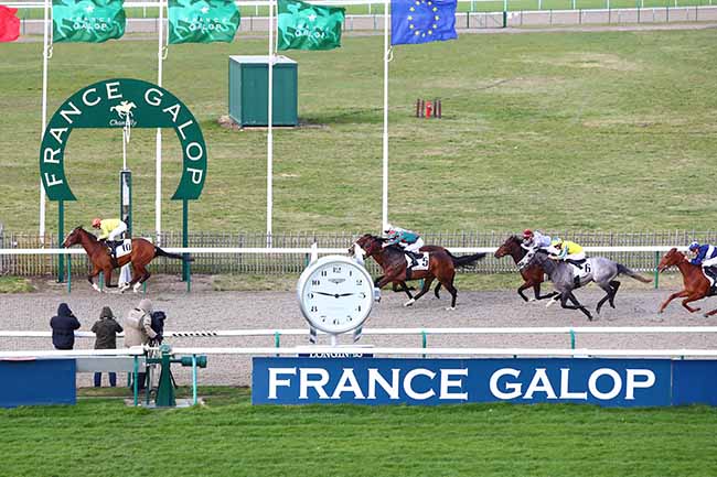 Photo d'arrivée de la course pmu PRIX DU PARC LAVERSIN à CHANTILLY le Mardi 11 février 2020