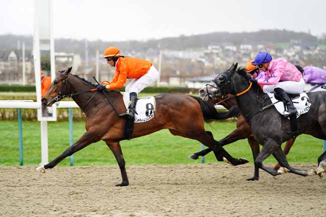 Photo d'arrivée de la course pmu PRIX D'ASNELLES à DEAUVILLE le Samedi 29 février 2020