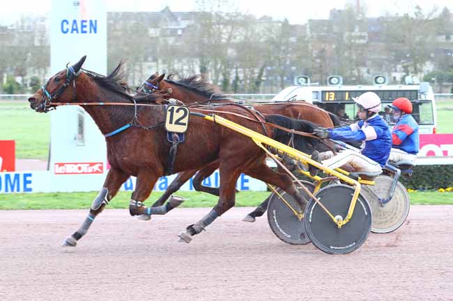 Photo d'arrivée de la course pmu PRIX DE SAINT-ETIENNE à CAEN le Lundi 2 mars 2020