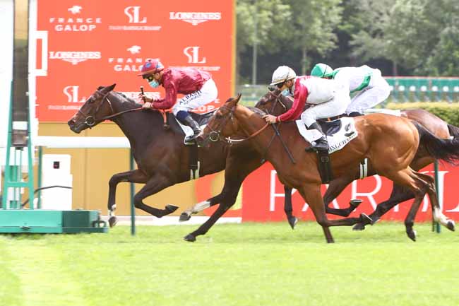 Photo d'arrivée de la course pmu PRIX DE LA GROTTE à LONGCHAMP le Lundi 11 mai 2020