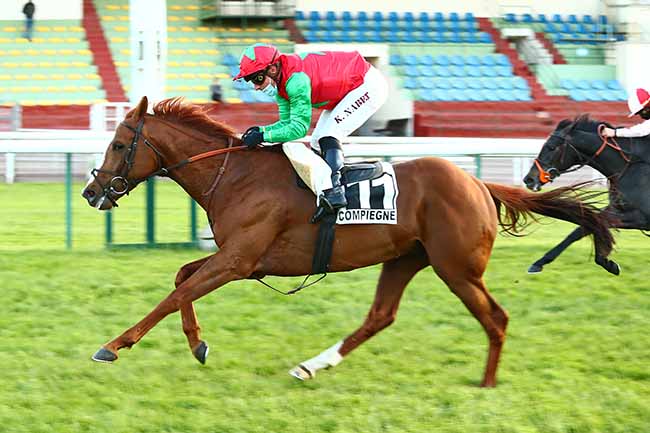 Photo d'arrivée de la course pmu PRIX CLAUDE COHEN (SECOND PELOTON) à COMPIEGNE le Lundi 11 mai 2020