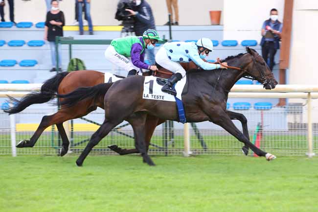 Photo d'arrivée de la course pmu PRIX CAFPI BASSIN D'ARCACHON à LA TESTE DE BUCH le Jeudi 18 juin 2020