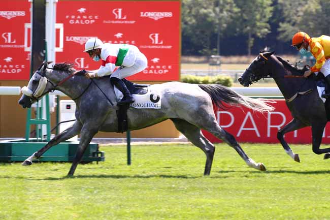 Photo d'arrivée de la course pmu PRIX DE L'ETANG DE BOULOGNE à LONGCHAMP le Jeudi 25 juin 2020