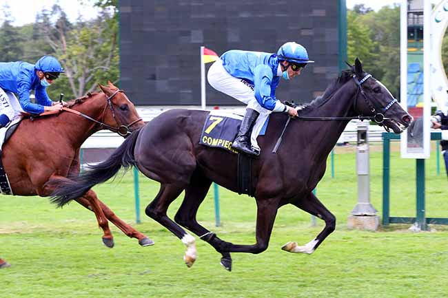 Photo d'arrivée de la course pmu PRIX DE BETHISY SAINT-MARTIN à COMPIEGNE le Lundi 6 juillet 2020
