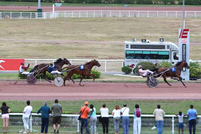 Photo d'arrivée de la course pmu PRIX DU ROULE à ENGHIEN le Samedi 25 juillet 2020