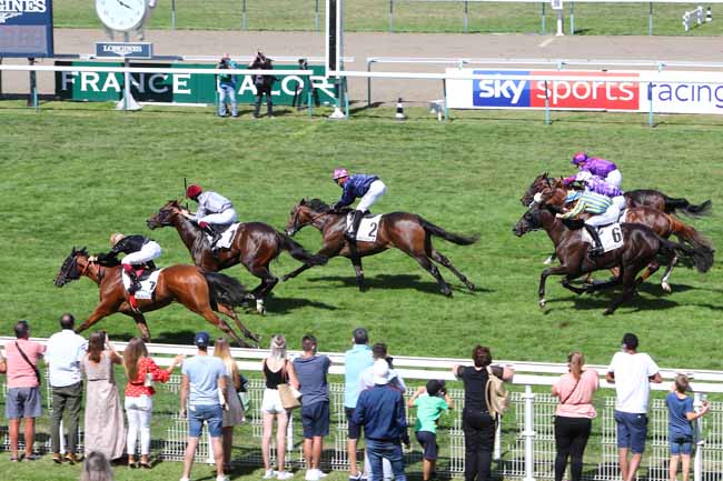 Photo d'arrivée de la course pmu PRIX IRISH RIVER à DEAUVILLE le Samedi 1 août 2020
