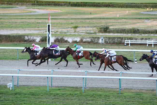 Photo d'arrivée de la course pmu PRIX LA GRANDE COURSE RMC à DEAUVILLE le Jeudi 6 août 2020