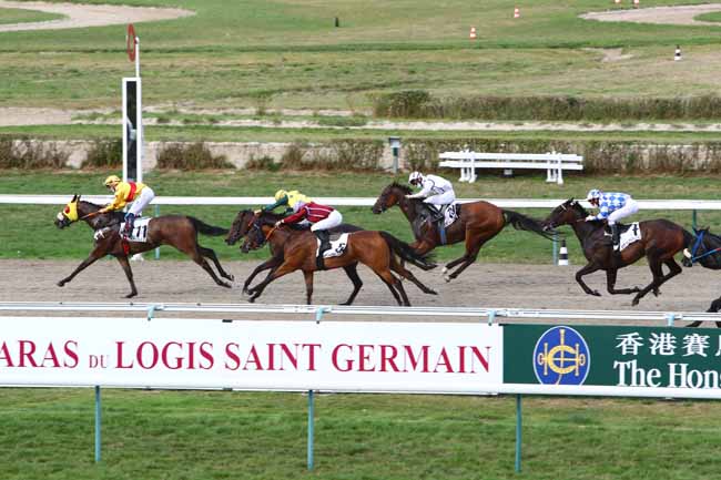 Photo d'arrivée de la course pmu PRIX DU JARDIN DES PERSONNALITES à DEAUVILLE le Samedi 15 août 2020