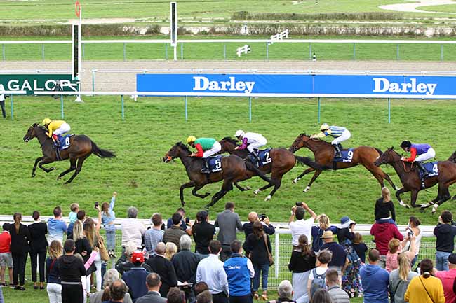 Photo d'arrivée de la course pmu DARLEY PRIX MORNY - FINALE DES DARLEY SERIES à DEAUVILLE le Dimanche 23 août 2020