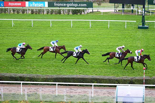 Photo d'arrivée de la course pmu PRIX BELLE DE NUIT à SAINT-CLOUD le Samedi 24 octobre 2020