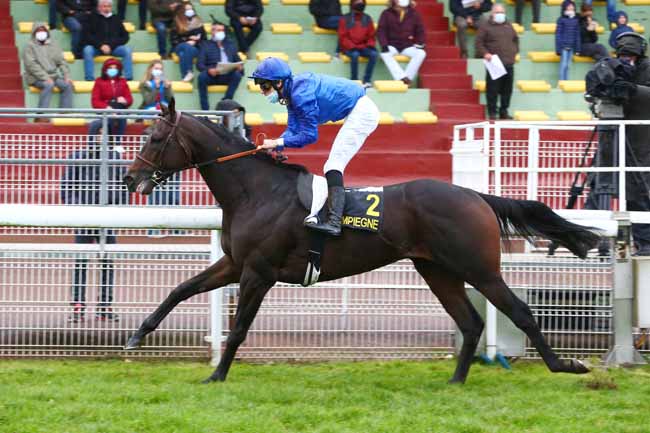 Photo d'arrivée de la course pmu PRIX DE BLERANCOURT à COMPIEGNE le Mardi 27 octobre 2020