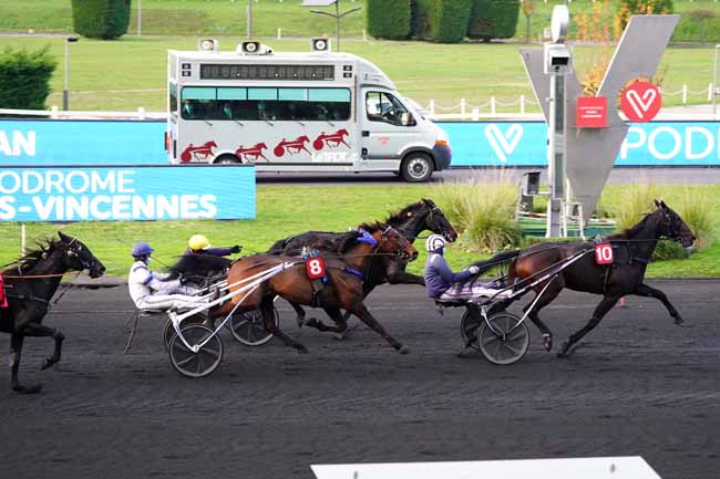 Photo d'arrivée de la course pmu PRIX D'ARGENTAN à PARIS-VINCENNES le Samedi 14 novembre 2020