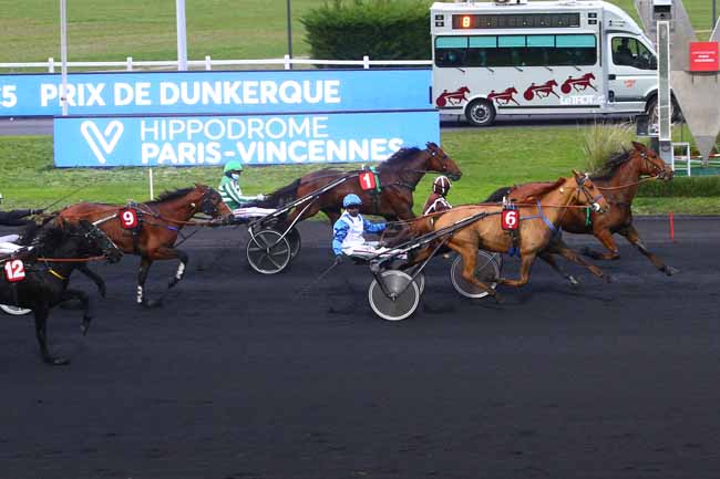Photo d'arrivée de la course pmu PRIX DE DUNKERQUE à PARIS-VINCENNES le Lundi 16 novembre 2020