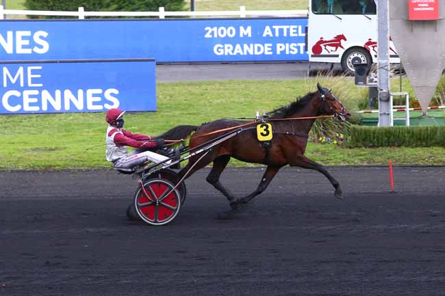 Photo d'arrivée de la course pmu PRIX DES BIGNONES à PARIS-VINCENNES le Jeudi 19 novembre 2020