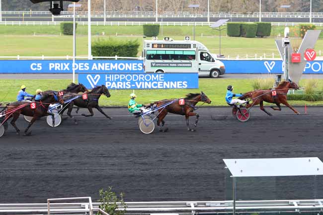 Photo d'arrivée de la course pmu PRIX DES ANEMONES à PARIS-VINCENNES le Mercredi 25 novembre 2020