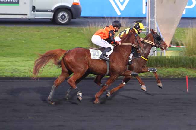 Photo d'arrivée de la course pmu PRIX DU TOUQUET à PARIS-VINCENNES le Jeudi 26 novembre 2020
