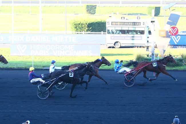 Photo d'arrivée de la course pmu PRIX DANIEL MIETTE à PARIS-VINCENNES le Samedi 28 novembre 2020