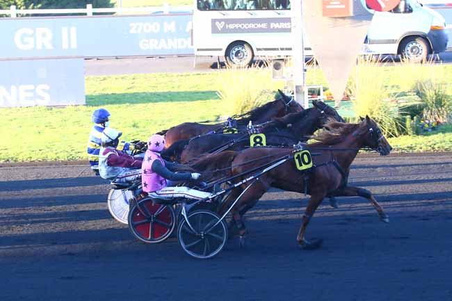 Photo d'arrivée de la course pmu PRIX JACQUES DE VAULOGE à PARIS-VINCENNES le Samedi 28 novembre 2020