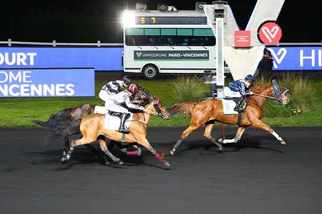 Photo d'arrivée de la course pmu PRIX DE MIRECOURT à PARIS-VINCENNES le Mardi 1 décembre 2020