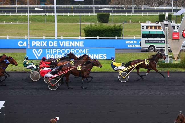 Photo d'arrivée de la course pmu PRIX DE VIENNE à PARIS-VINCENNES le Mercredi 2 décembre 2020