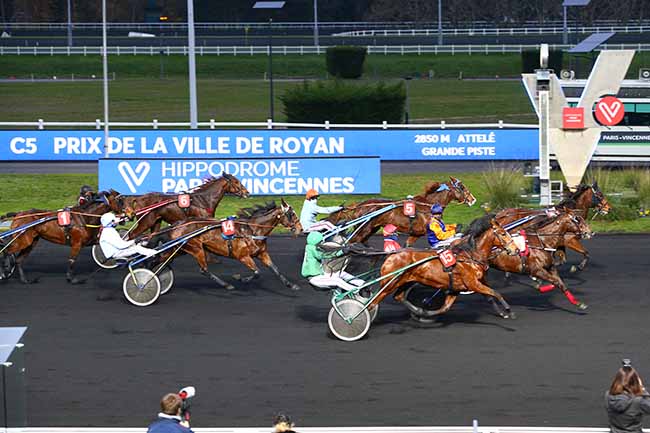Photo d'arrivée de la course pmu PRIX DE LA VILLE DE ROYAN à PARIS-VINCENNES le Mercredi 2 décembre 2020