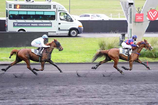 Photo d'arrivée de la course pmu PRIX DE BIDART à PARIS-VINCENNES le Vendredi 11 décembre 2020