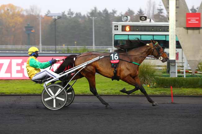 Photo d'arrivée de la course pmu PRIX DU BOURBONNAIS (PRIX AMERIQUE RACES ZETURF QUALIF 2) à PARIS-VINCENNES le Dimanche 13 décembre 2020