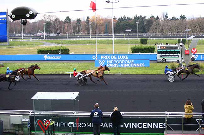 Photo d'arrivée de la course pmu PRIX DE LUXE à PARIS-VINCENNES le Mercredi 16 décembre 2020