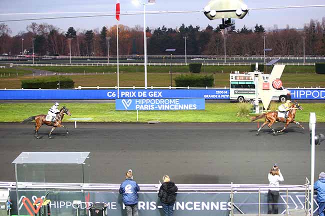 Photo d'arrivée de la course pmu PRIX DE GEX à PARIS-VINCENNES le Mercredi 16 décembre 2020