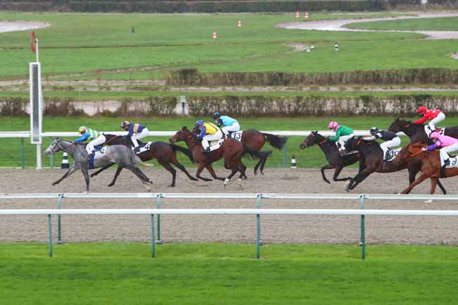 Photo d'arrivée de la course pmu PRIX DE LA SUISSE NORMANDE à DEAUVILLE le Dimanche 27 décembre 2020