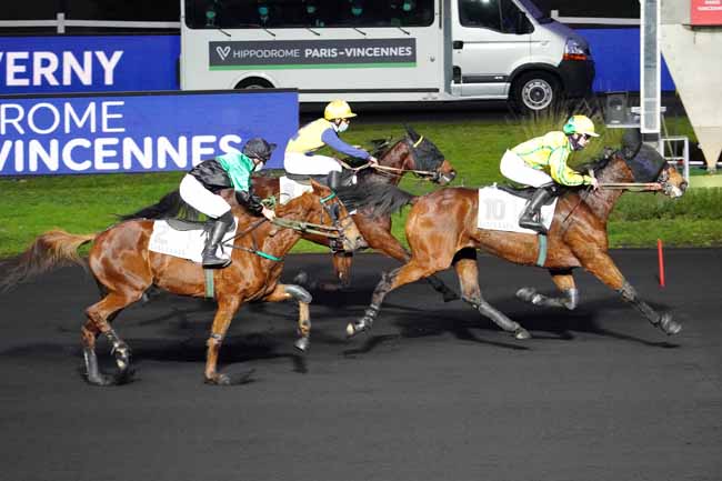 Photo d'arrivée de la course pmu PRIX DE CHEVERNY à PARIS-VINCENNES le Lundi 11 janvier 2021